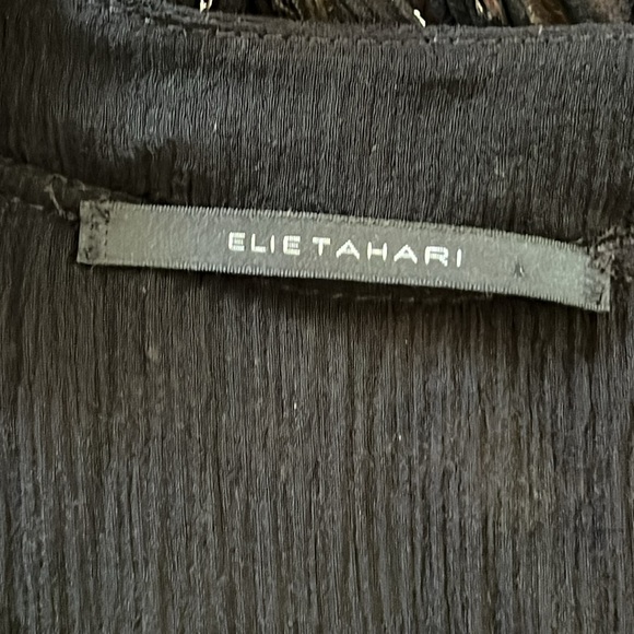 Elie Tahari sheer black blouse size small - Picture 3 of 8